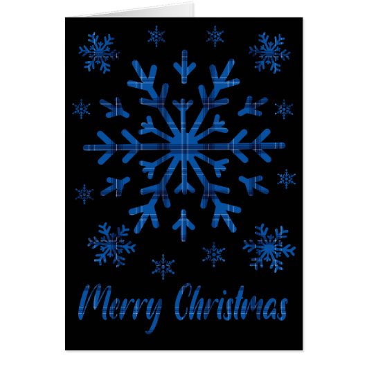 Blauw en zwart, met zwarte sneeuwvlok uitgesneden (Voorkant)
