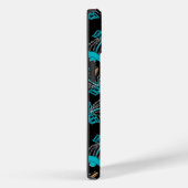 blauw en zwart naadloze patroonmand Case-Mate iPhone case (Achterkant / Rechts)