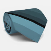 Blauw en Zwart Ombre Diagonaal Gestreept Stropdas (Opgerold)