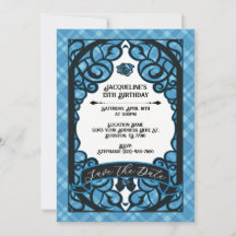 Blauw en Zwart Omheinde Roos Prinses Verjaardag