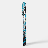 Blauw en zwart Penseelsporen Abstract Case-Mate iPhone Case (Achterkant / Links)