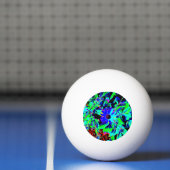 Blauw en zwart Retro Pingpongbal (Net)