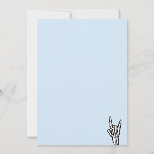 Blauw en zwart slecht tot op het bot 2e verjaardag kaart (Achterkant)