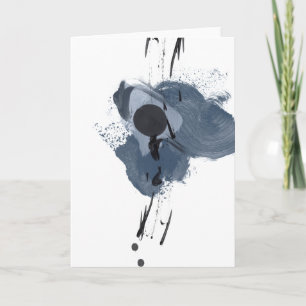 Blauw en zwart speel II   Blauwe zwarte verfsplaat Kaart
