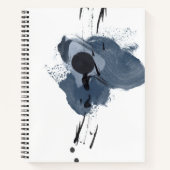 Blauw en zwart speel II | Blauwe zwarte verfsplaat Notitieboek (Voorkant)