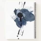 Blauw en zwart speel II | Blauwe zwarte verfsplaat Notitieboek (Achterkant)