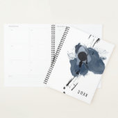Blauw en zwart speel II | Blauwe zwarte verfsplaat Planner (Display)