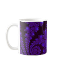 Blauw en zwart Spiral Fractal