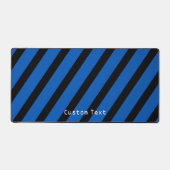 Blauw en Zwart Strepen Computer Tekst Bureaumat (Voorkant)