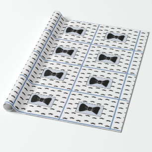 Blauw en zwart Stropdas ompakken papier