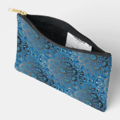 Blauw en Zwart Travel Accessoiretas Etui (Open)