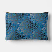 Blauw en Zwart Travel Accessoiretas Etui (Voorkant)