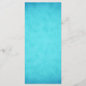 Blauw en zwart trouwmenu menu (Achterkant)