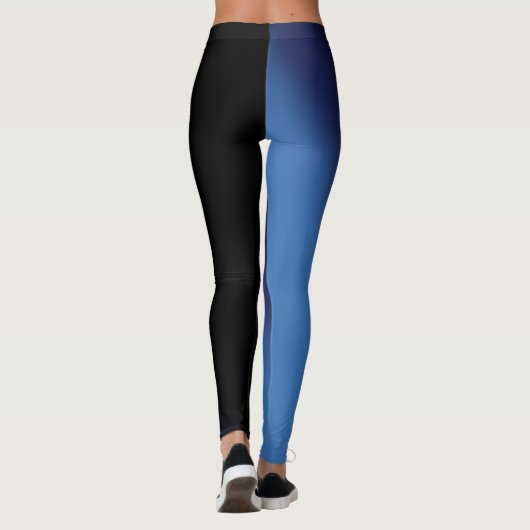 Blauw en zwart verloop leggings (Achterkant)