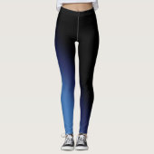 Blauw en zwart verloop leggings (Voorkant)
