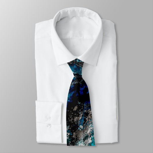 Blauw en zwart verloop stropdas (Gebonden)