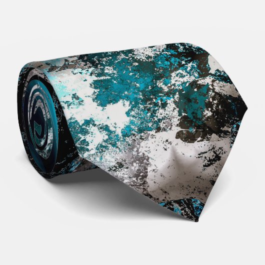 Blauw en zwart verloop stropdas (Opgerold)