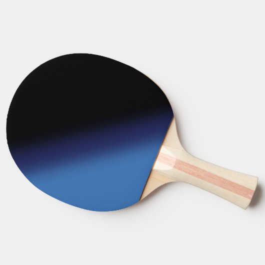 Blauw en zwart verloop tafeltennisbatje (Zijkant)