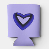 Blauw en zwart verloophart blikjeskoeler (Achterkant)