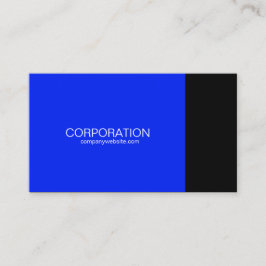 Blauw en zwart visitekaartje met website