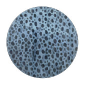 Blauw en zwart visprint snijplank (Voorkant)