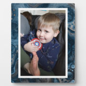 Blauw en zwart voor witte fotofoto fotoplaat (Voorkant)