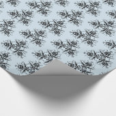 Blauw en zwart-witcadeautje cadeaupapier (Hoek)