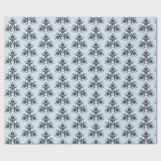 Blauw en zwart-witcadeautje cadeaupapier (Vlak)