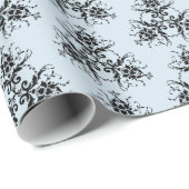 Blauw en zwart-witcadeautje cadeaupapier (Rol Hoek)