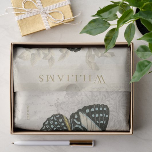 blauw- en zwart-witpapier tissuepapier (Geschenk)