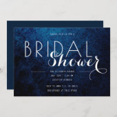 Blauw en zwart Witte teksten, Vrijgezellenfeest Kaart (Voorkant / Achterkant)