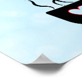 Blauw- en zwart-witteken voor keuken poster (Hoek)