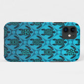 Blauw en zwart Zee Case-Mate iPhone Case (Achterkant (horizontaal))