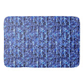Blauw en zwarte Cheetah Print Bath Mat (Voorkant)