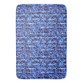 Blauw en zwarte Cheetah Print Bath Mat (Voorkant Verticaal)