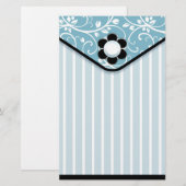 Blauw- en zwarte-koppelaarstationery briefpapier (Voorkant / Achterkant)