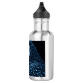 Blauw en Zwarte Serieuze Uil Waterfles (Rechts)