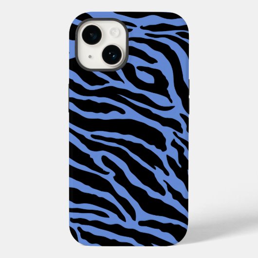 Blauw- en zwarte vingerafdrukken Case-Mate iPhone case (Achterkant)