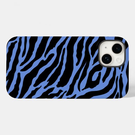 Blauw- en zwarte vingerafdrukken Case-Mate iPhone case (Achterkant (horizontaal))