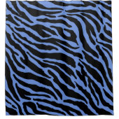 Blauw- en zwarte vingerafdrukken douchegordijn (Voorkant)