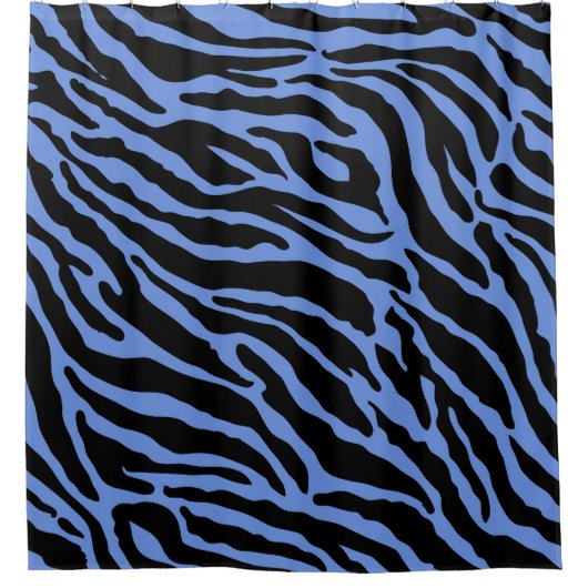 Blauw- en zwarte vingerafdrukken douchegordijn (Voorkant)