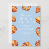 Blauw Er zit een broodje in het ovenbrood Baby sho Kaart (Voorkant)