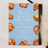 Blauw Er zit een broodje in het ovenbrood Baby sho Kaart