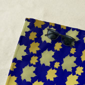 blauw, esdoorn, esdoorn, glanzend, goud, metaal, strandlaken (In situ)