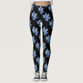 Blauw esdoornblad Leggings (Voorkant)