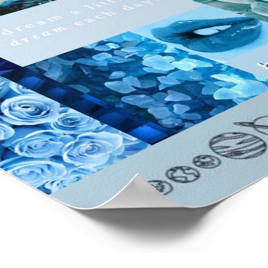 blauw esthetisch poster (Hoek)