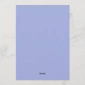 Blauw Ethische Botanische Bruiloft Kaart (Achterkant)