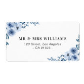 blauw etiket met floradons (Voorkant)