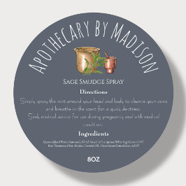 Blauw | Etiketten van ingrediënten van kruidenprod