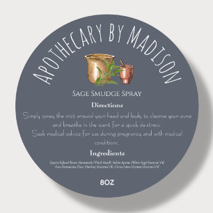 Blauw   Etiketten van ingrediënten van kruidenprod